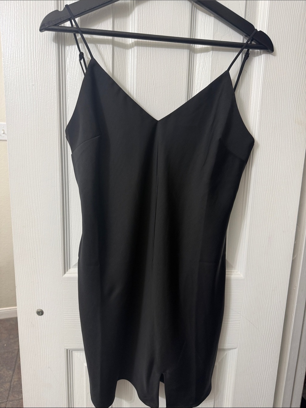 a new day Black Mini Slip Dress with adjustable straps (fits like a Medium).